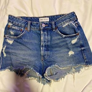 Zara Highrise Demin Shorts
